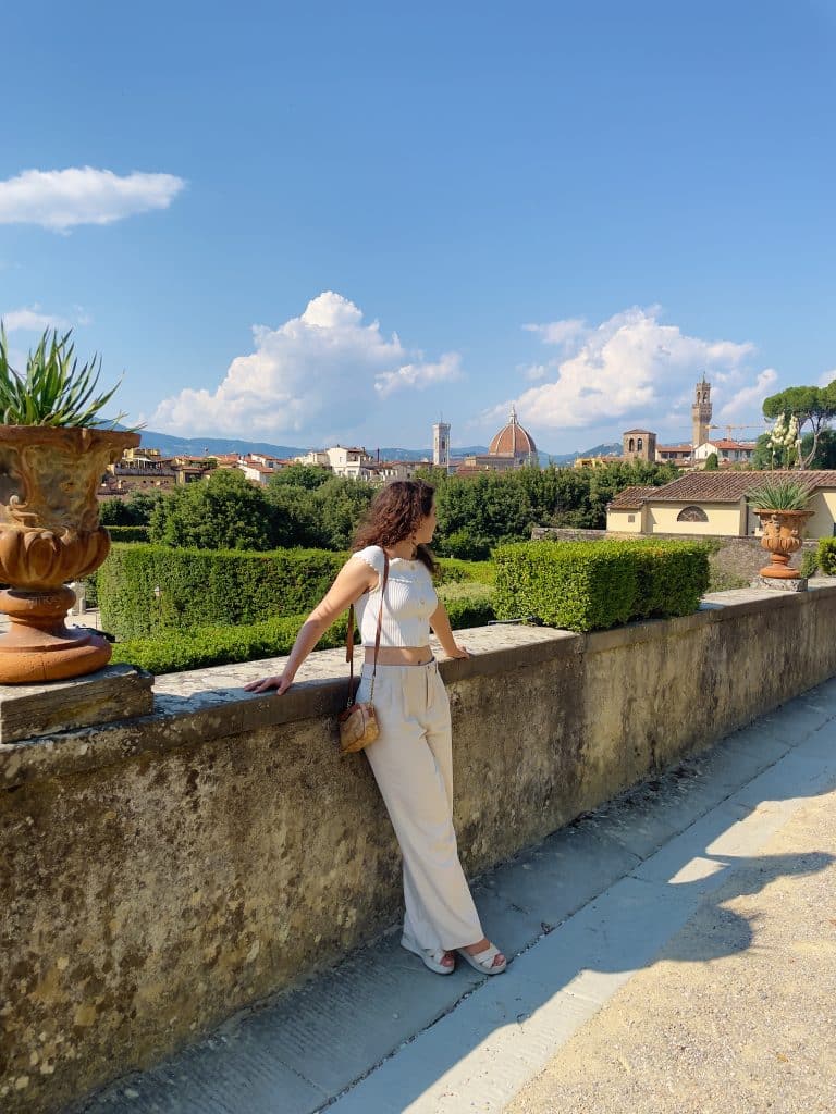 21 Photos to Inspire You to Visit Florence, Italy. Me in the Boboli Gardens looking at the beautiful views of Florence!
